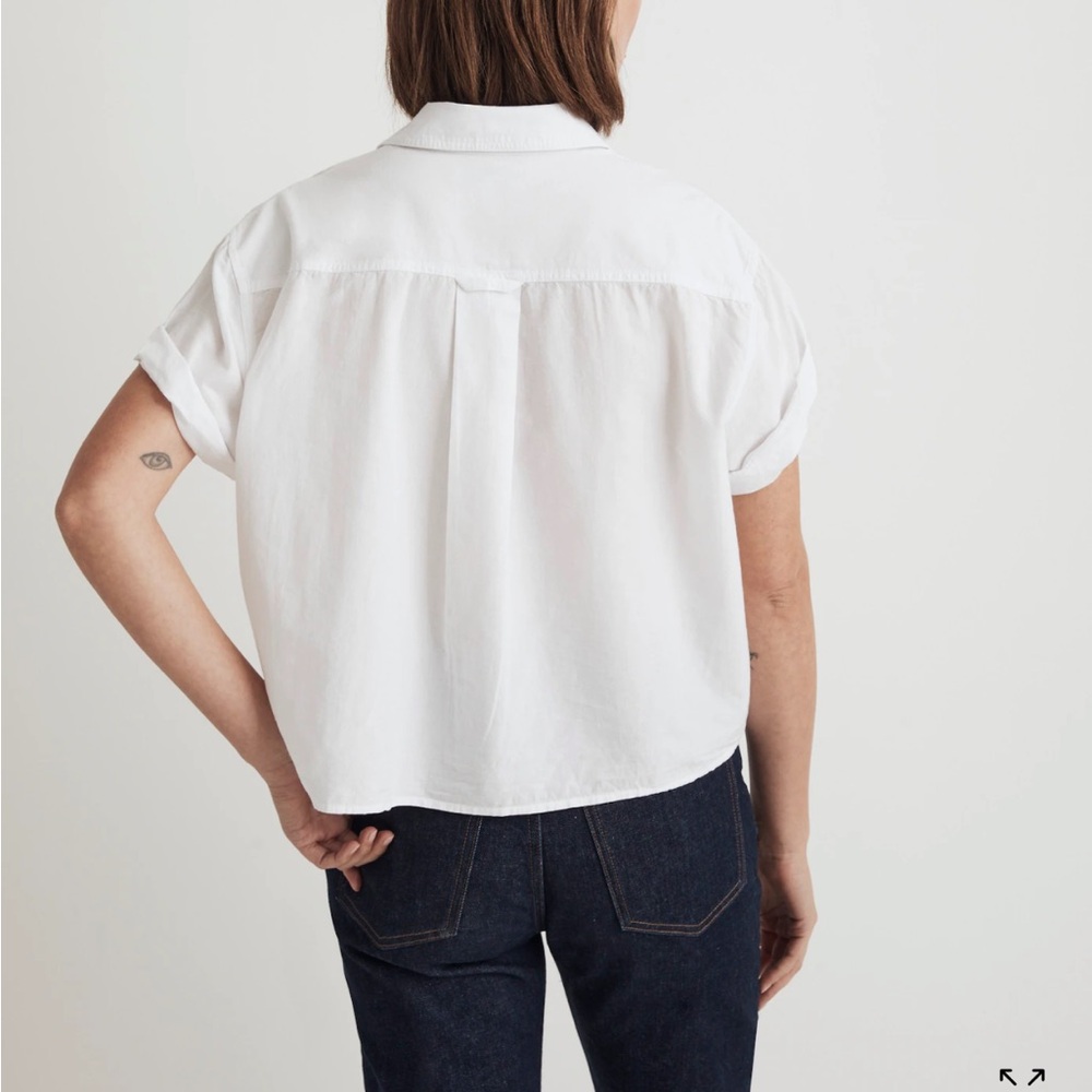 Madewell Cropped Utility Button Up Shirt - Picture 3 of 8